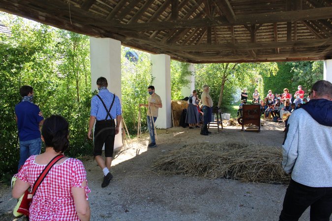Drischl Dreschen im Museumsdorf Niedersulz